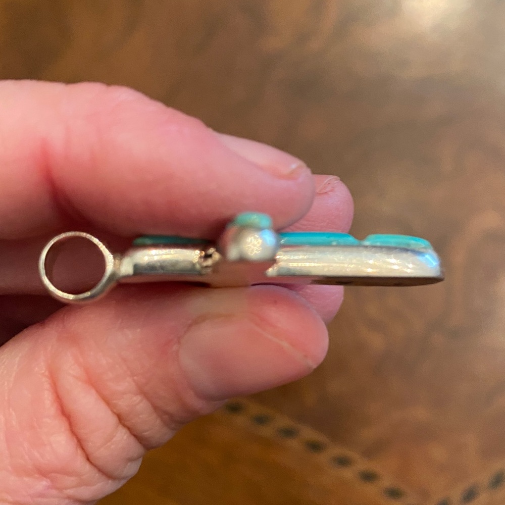 Turquoise Cross Pendant - Picture 4 of 4